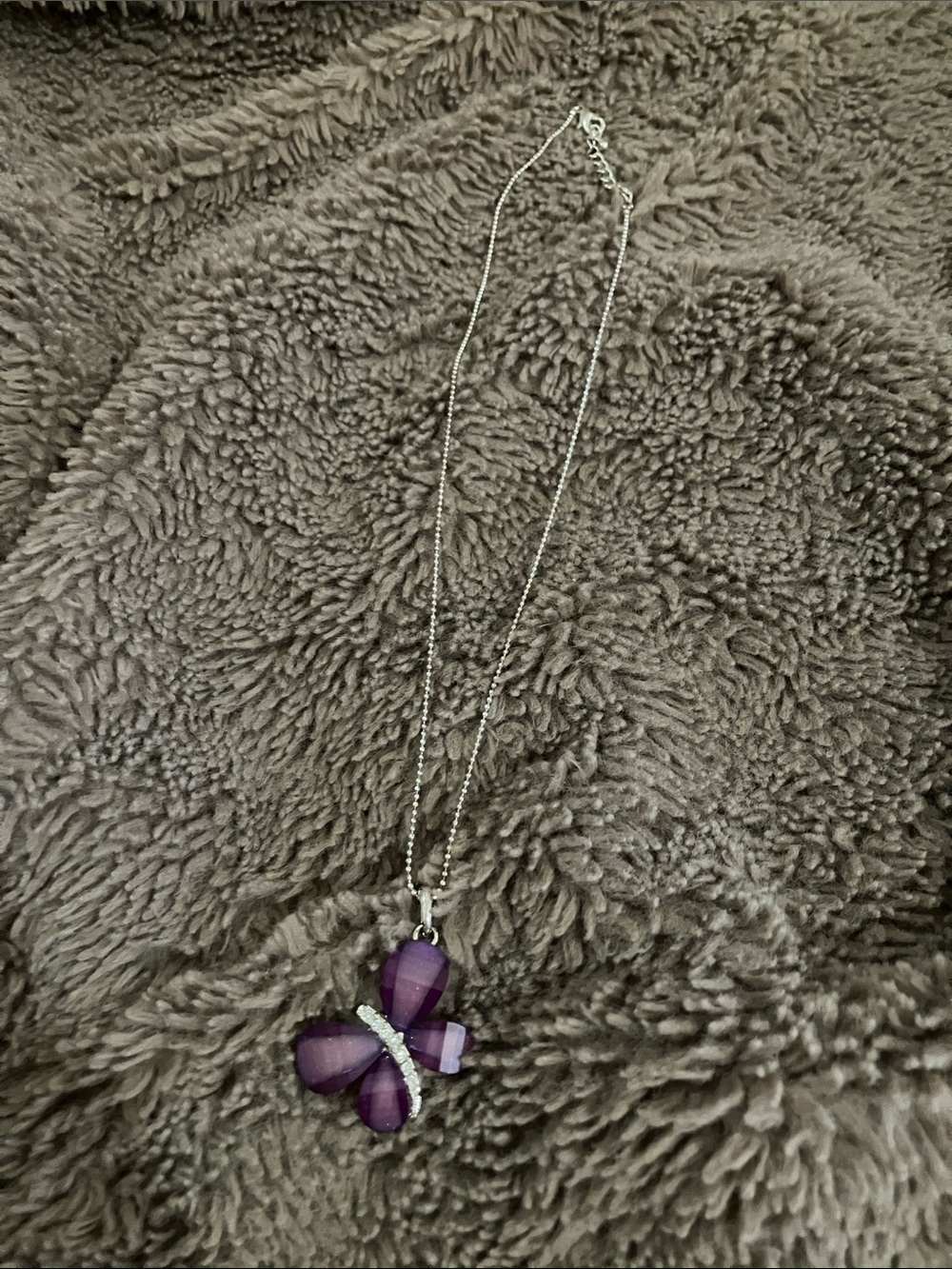 Purple Butterfly Pendant Necklace - Women Jewelry